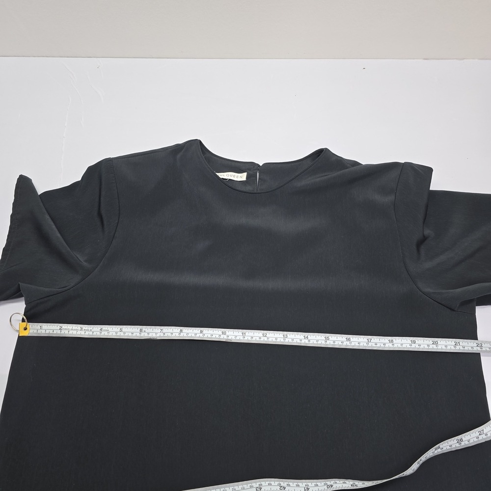 Jack Mulqueen Womens Black Short Sleeve Blouse Crew Neck Keyhole Back Top - Picture 5 of 5